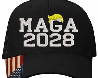 Trump 2028 Hat President MAGA 2028 Make America Great Again Custom Embroidered Adjustable Ball Cap
