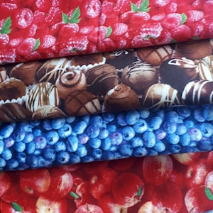 Face Mask in Fruity Foodie Fabrics | Pleated Style | Ready to Ship | 3 Layers | Reversible | Reusable | Washable - FREE POSTAGE