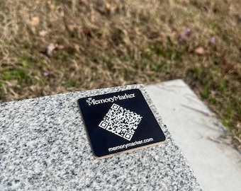 Pet Memorial QR Code Medallion – Dog & Cat Grave Marker with Online Tribute Page – No Monthly Fees