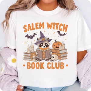 Witchy Book Club PNG, Spooky Girl Reading Png, Book Lover Halloween Design, Witches Salem Png, Salem, Massachusetts Halloween Design, Witch