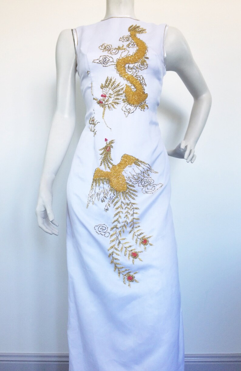 white oriental dress