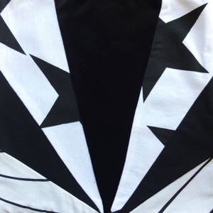 Op Art / Art Deco Sunray tote bag made from upcycled fabric