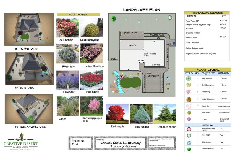 Custom Online Landscape Design: 2D/3D Rendering, Backyard & Front Yard ...