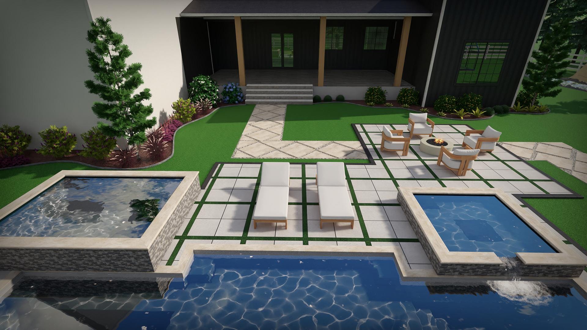 Custom Online Landscape Design: 2D/3D Rendering, Backyard & Front Yard ...