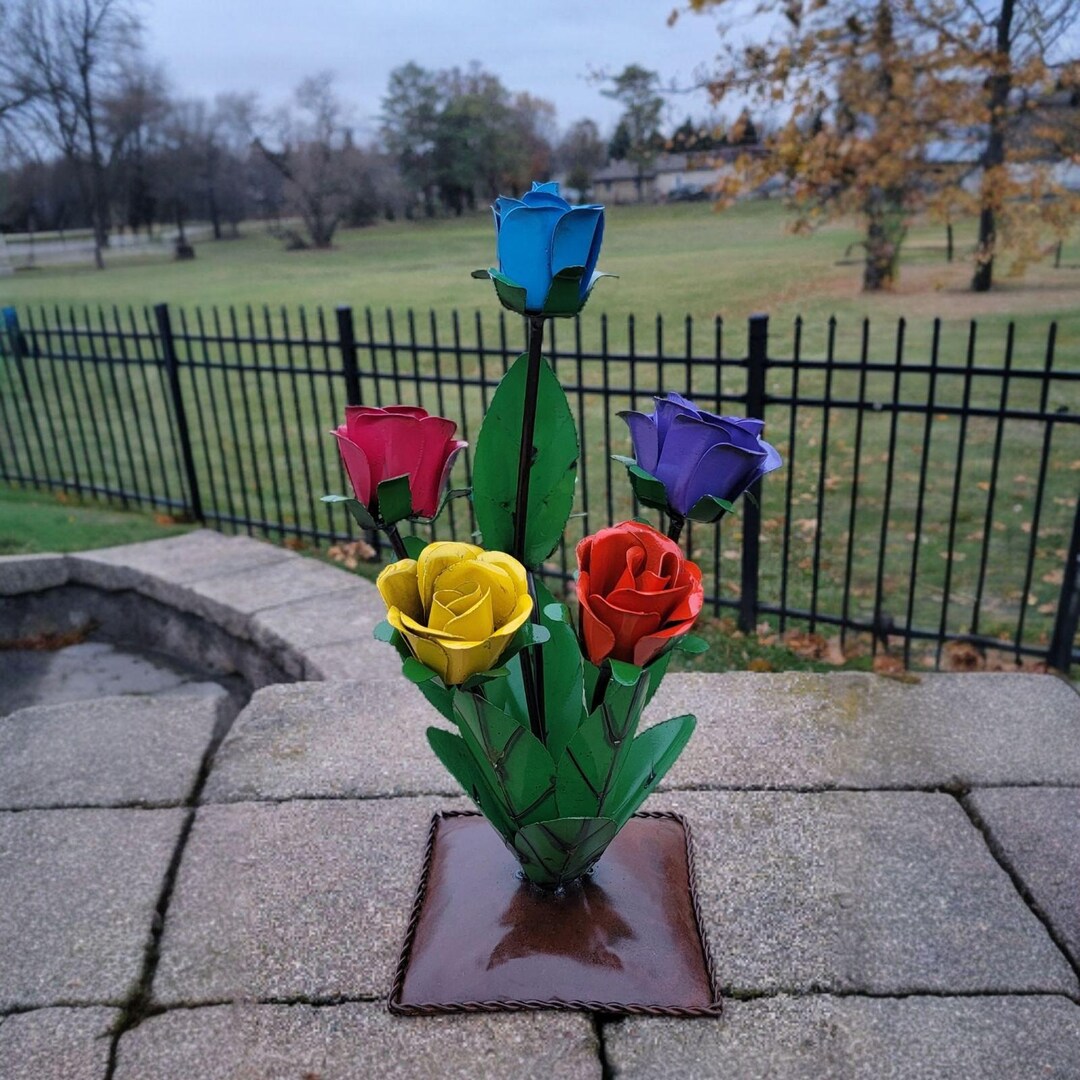 Rustic Metal Rose 17
