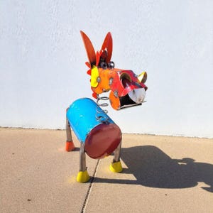 17" Horse Handmade Rustic Metal Art Multicolor Farm, Barn, Ranch, Home Decor