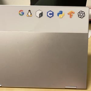 Programming Stickers Pack for Laptop/PC - 10 Tech Logos (Python, TensorFlow, Linux, etc.) - 2x2 cm