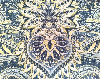 Waverly Toraja Cotton Fabric: Bohemian Paisley Decor Upholstery (57x53)