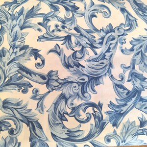 Vintage Chintz Stoff KEEPSAKE CALICO Blau und Weiß Von Fabric Traditions The Yard 1990 Bild 8
