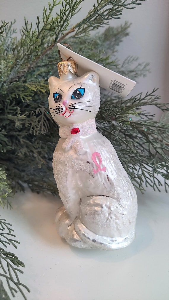 Vintage Christopher Radko Christmas Ornament Felina's Heart 1998