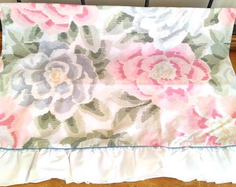 Vintage FULL Floral Sheet Set Perkal Blätter von Westspitze Pepperell