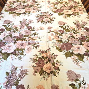 Vintage Waverly Fabric WAYSIDE GARDENS 1950&#39;s Bonded Fabric 46 x 70