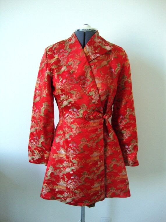 Vintage Silk Chinese Embroidered Jacket Magnificen