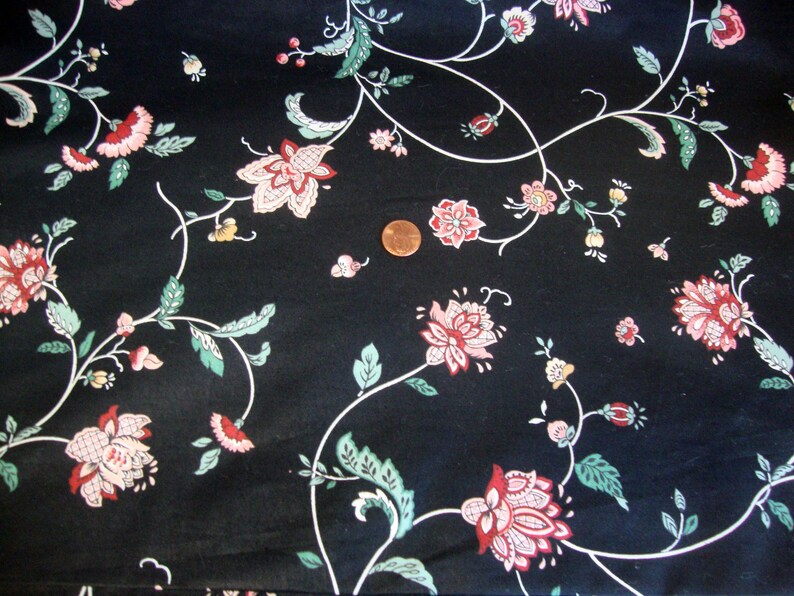 Vintage Cotton Chintz Fabric Royal Doulton MINTON by the Yard Etsy