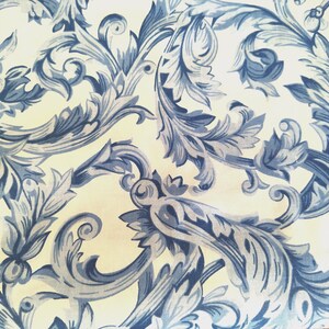 Vintage Chintz Stoff KEEPSAKE CALICO Blau und Weiß Von Fabric Traditions The Yard 1990 Bild 6