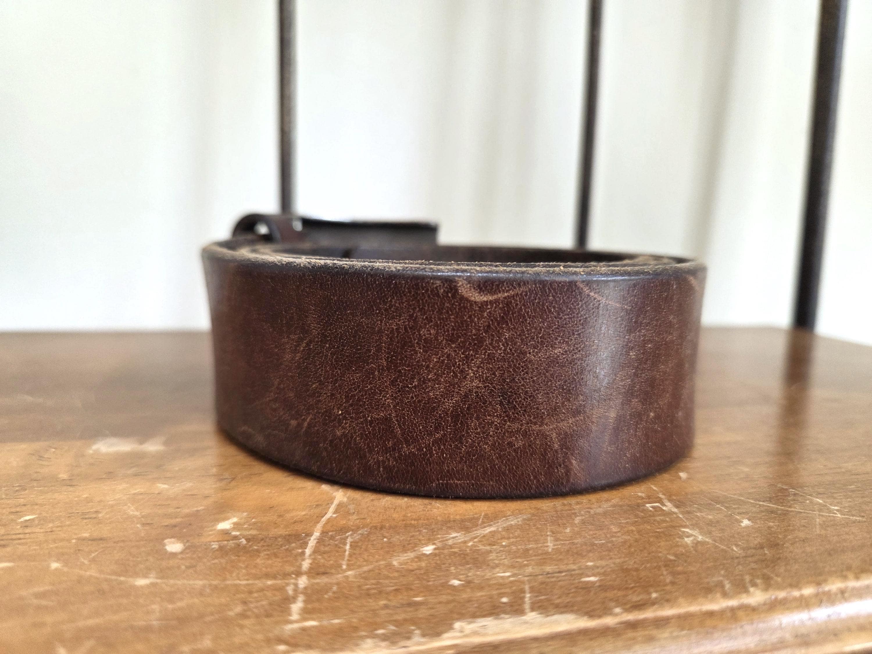 Vintage y2k Express Brown Italian Leather Belt Minimalist Classic Vintage Express Leather Belt: Mahogany Italian Leather, Y2K  main image 2