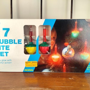 3 Vintage Christmas Bubble Light Strings SET of 3 by Noma BUBBLE LITES New in Box