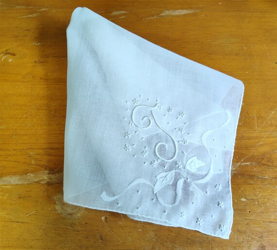 Monogram T Vintage Hankie Handkerchief Wedding Be… - image 6