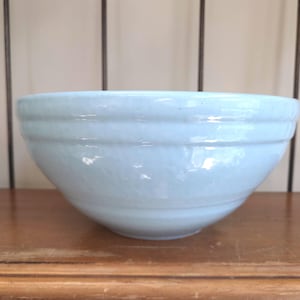 Vintage Turquoise Batter Mixing Bowl, Beehive Shape Pottery Bowl, Stoneware
