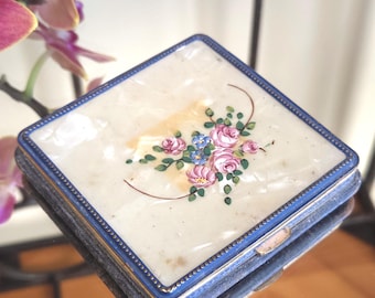 Vintage Floral Puderdose