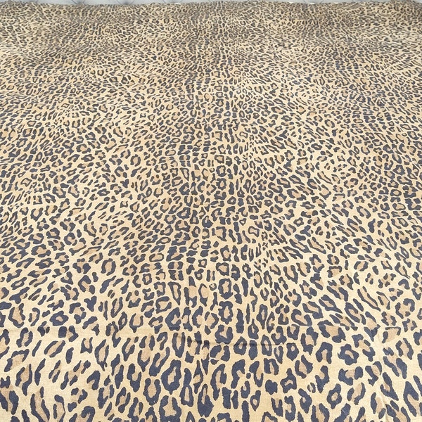 Vintage Ralph Lauren FULL Flat Sheet ARAGON LEOPARD