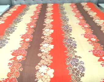 Vintage FULL Flat Sheet CANNON Royal Family Percale Sheet 1970&#39;s