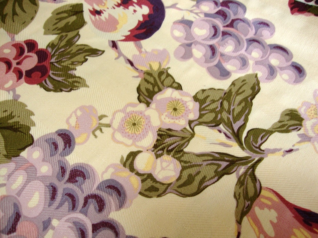 Vintage Fabric Yuma Fabric Live Life Collection Grapes Pears Etsy