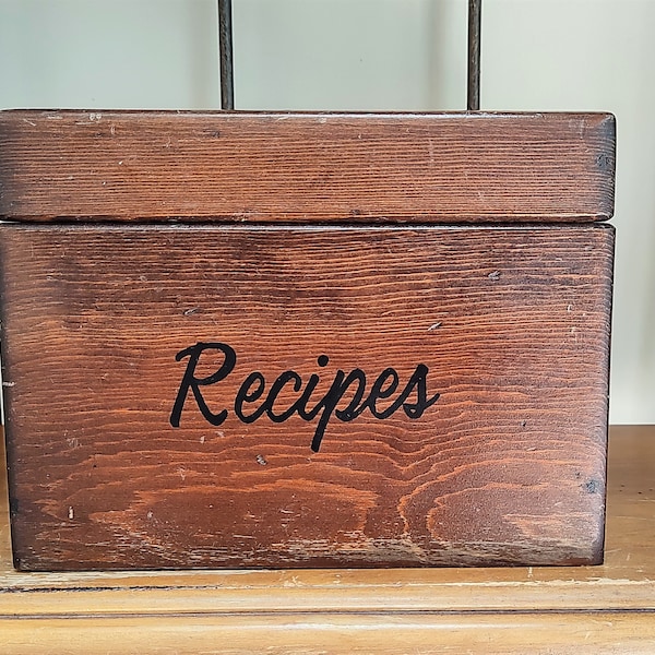 Large Recipe Box Etsy