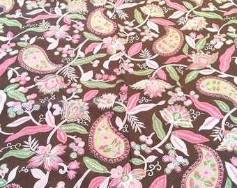 Floral Upholstery Fabric Material BOLD Jacobean Floral by Roth and Tompkins 59 X 72