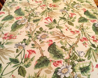 Tropical Floral Canvas Fabric Material P Kaufmann Stain Resistant Fabric 4 Yards