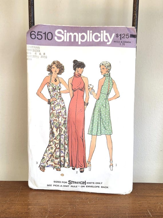 simplicity halter neck dress pattern Simplicity S9949 Misses' Halter Neck Dress Pattern