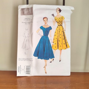 Vintage Vogue Model Dress Pattern Original 1953 Size EE 14-16-18-20