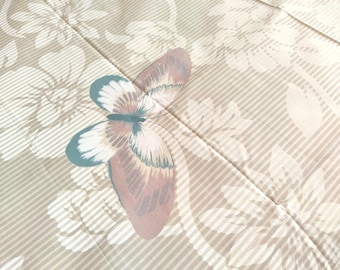 Vintage Twin Flat Lakan SILK BUTTERFLY av JC Penney New Old Stock