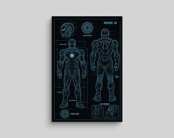 Plano de Iron Man Mark IV – Esquema de Stark Tech (Descarga digital)