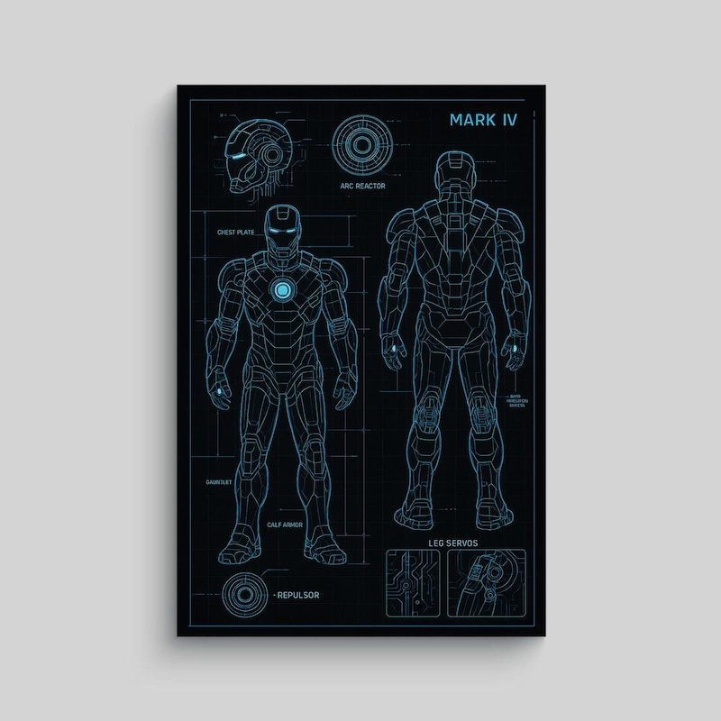 Ironman Blueprint - Etsy