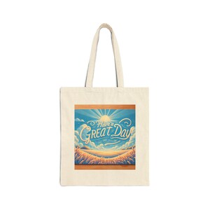 Inspirational Cotton Canvas Tote Bag: Eco-Friendly Shopping Bag