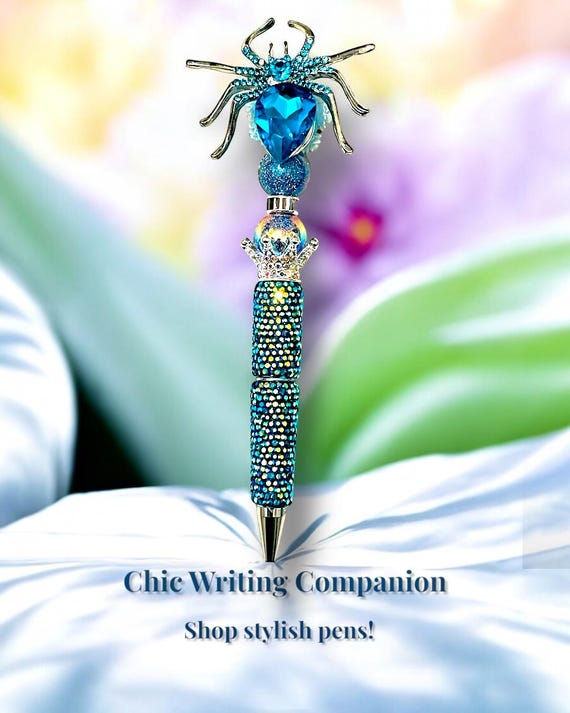 Jewel Spider Rhinestone Pen