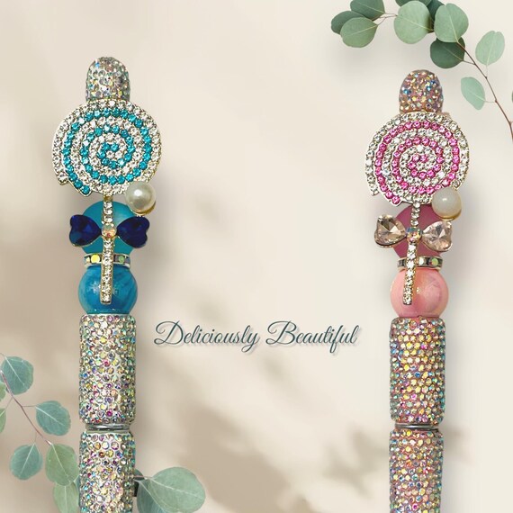 Whimsical Lollipop Rhinstone Pen Set