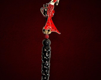 Red Elegance Rhinestone Lady Pen - Glam Fashion Pen - Bling Crystal Pen - Unique Gift for Her | Luxury Desk Accessory - One of a Kind