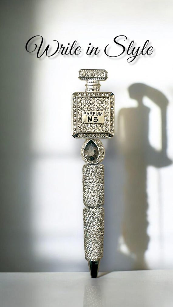 Rhinestone Perfume Bottle Pen