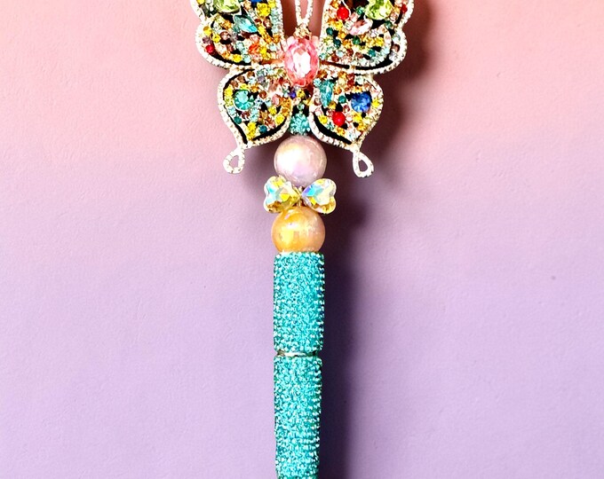 Multi-Color Crystal Butterfly Rhinestone Pen: Jeweled Desk Accessory