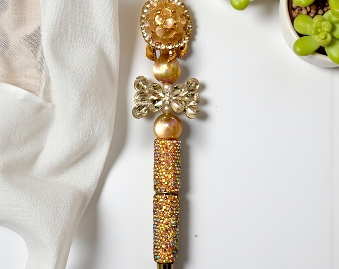 Beautiful Rhinestone Turtle Pen: Jeweled Desk Accessory