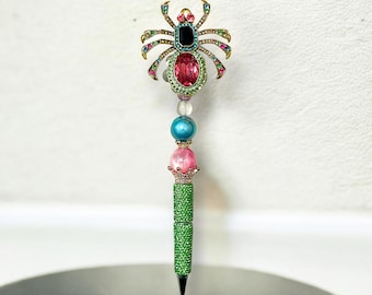Jeweled Spider Rhinestone Pen
