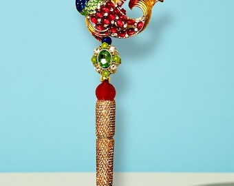 Multi-Color Koi Fish Rhinestone Pen: Jeweled Desk Accessory