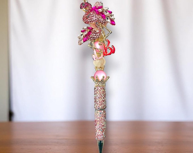 Jeweled Flamingo Rhinestone Pen