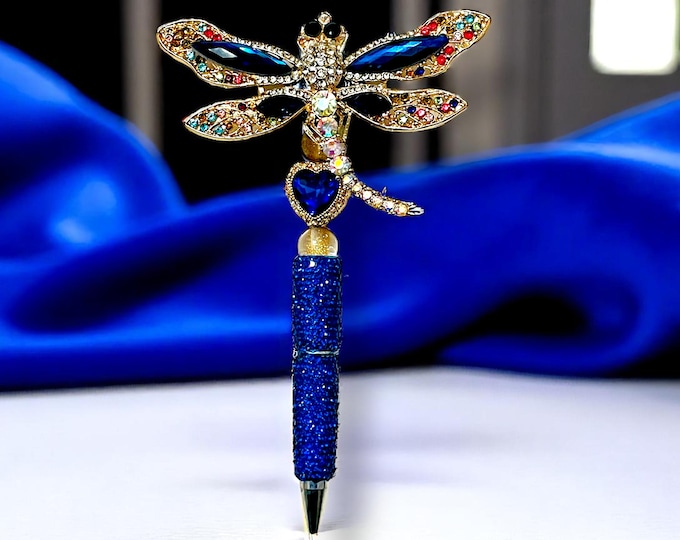 Beautiful Jeweled Dragonfly Pen