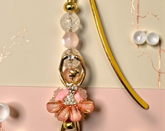 Pink and Rhinestone Heart Bookmark: Jeweled Reading Accessory