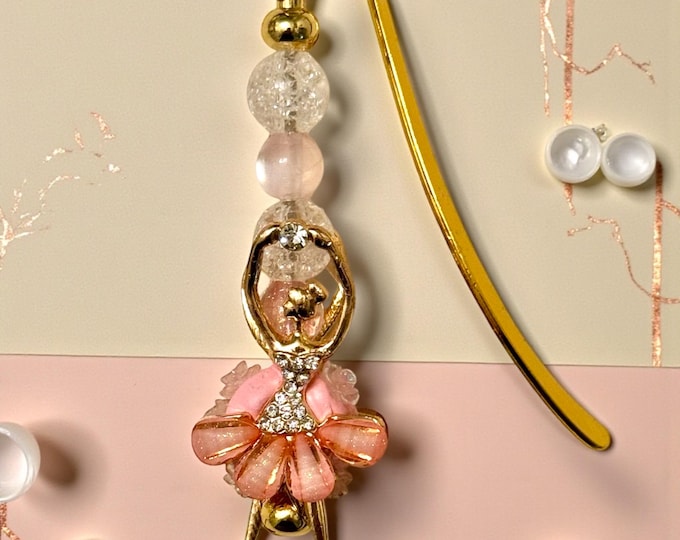 Pink and Rhinestone Heart Bookmark: Jeweled Reading Accessory