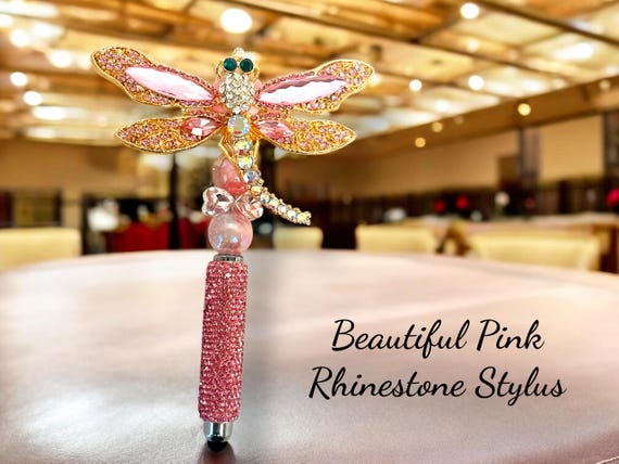 Pink Dragonfly Rhinestone Stylus/Pen