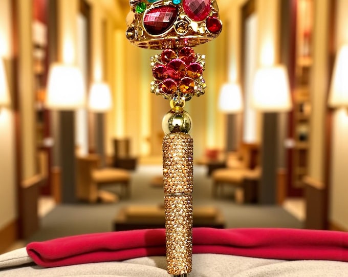 Fashionable  Rhinestone Purse Pen: Jeweled Desk Accessory